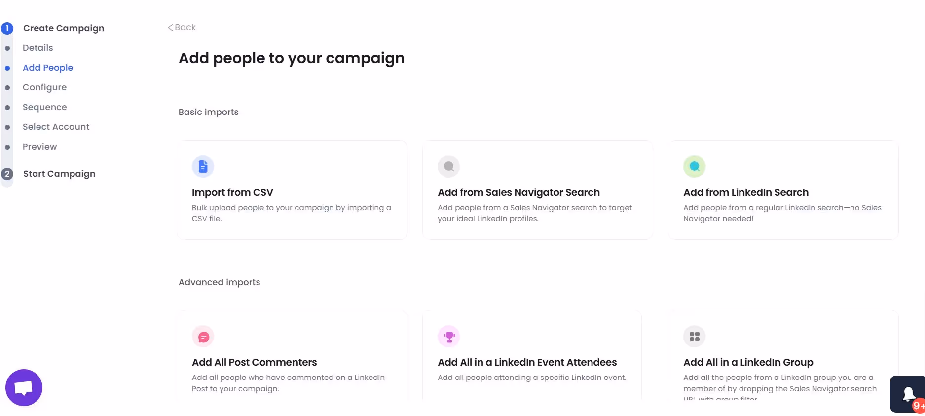 Methods to add people to your campaign
