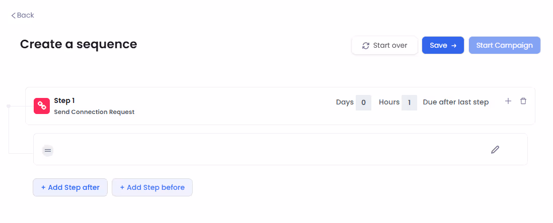Createa a sequence page