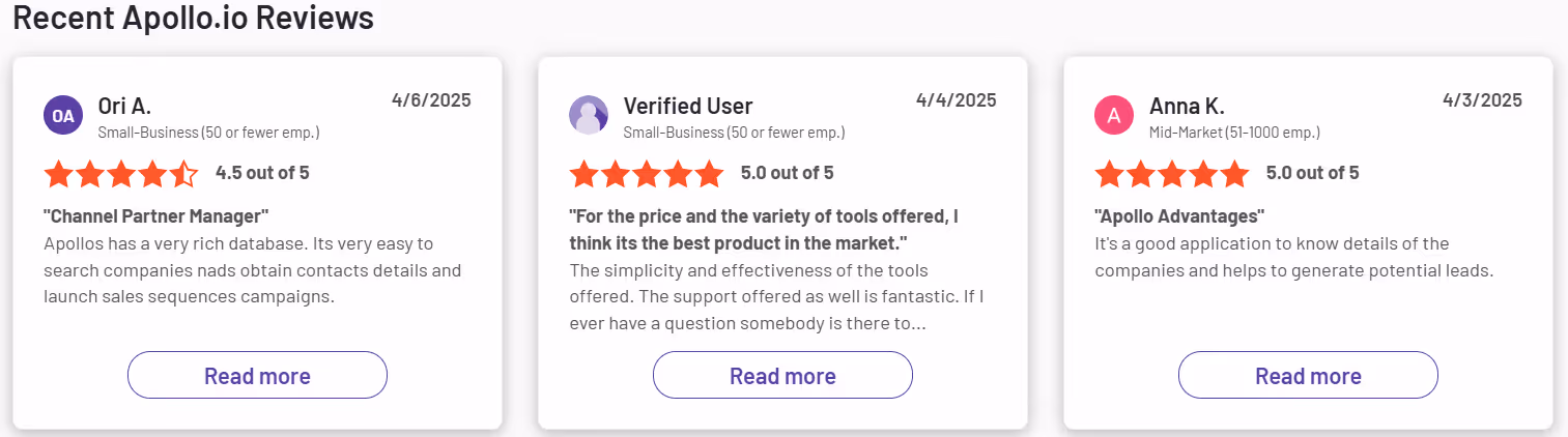 Apollo.io Reviews