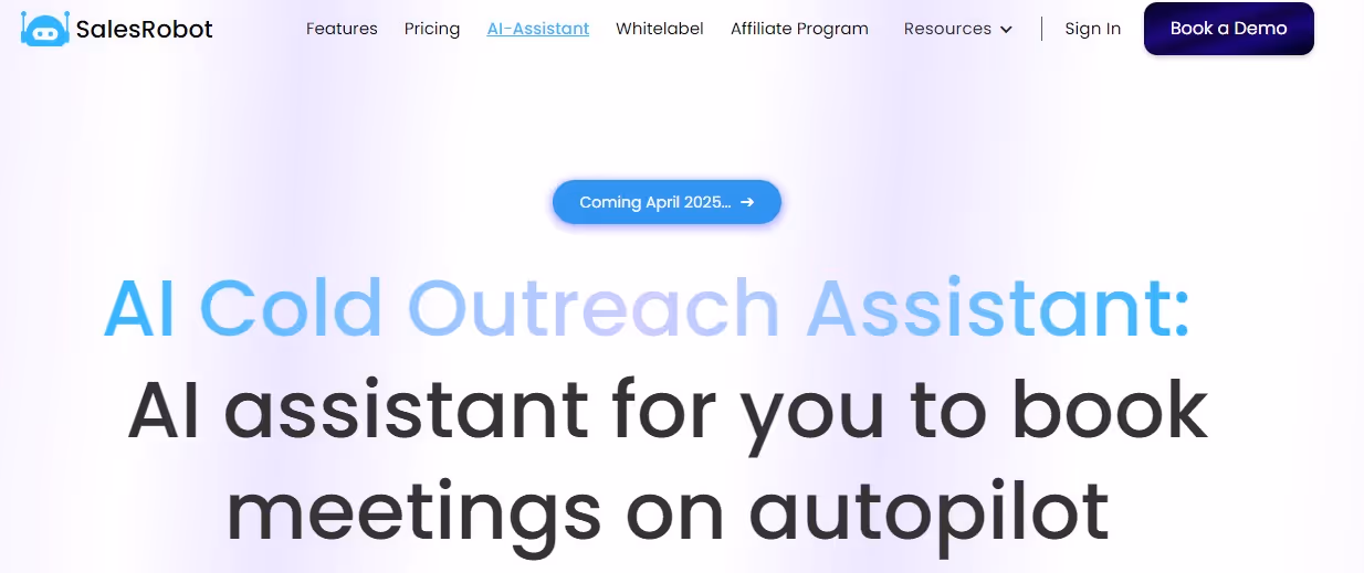 SalesRobot home page