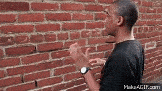 Man talking to a wall