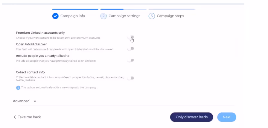 Skylead setup process step two