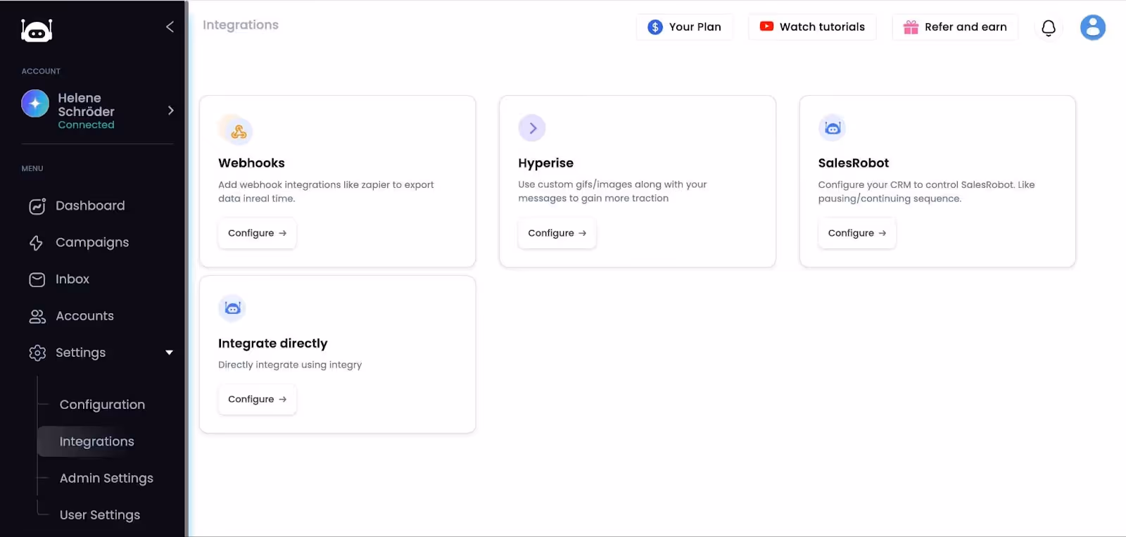 Salesrobot integrations