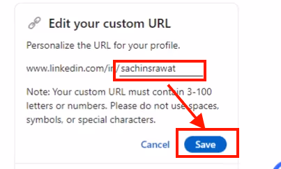 Edit custom URL