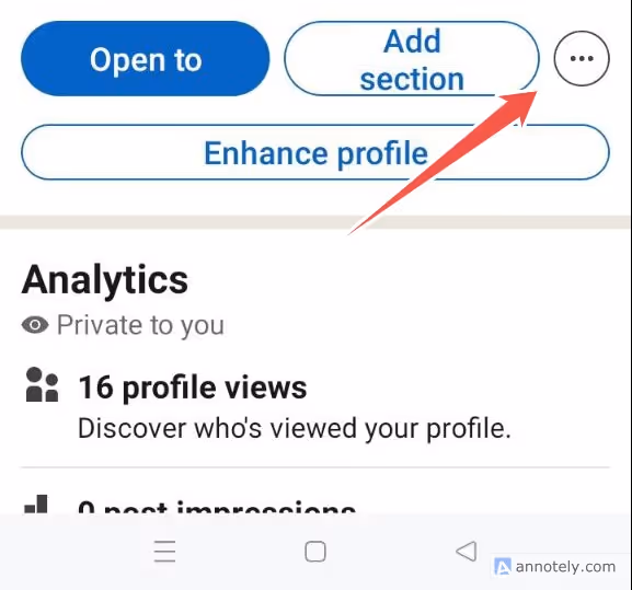 Linkedin url edit option