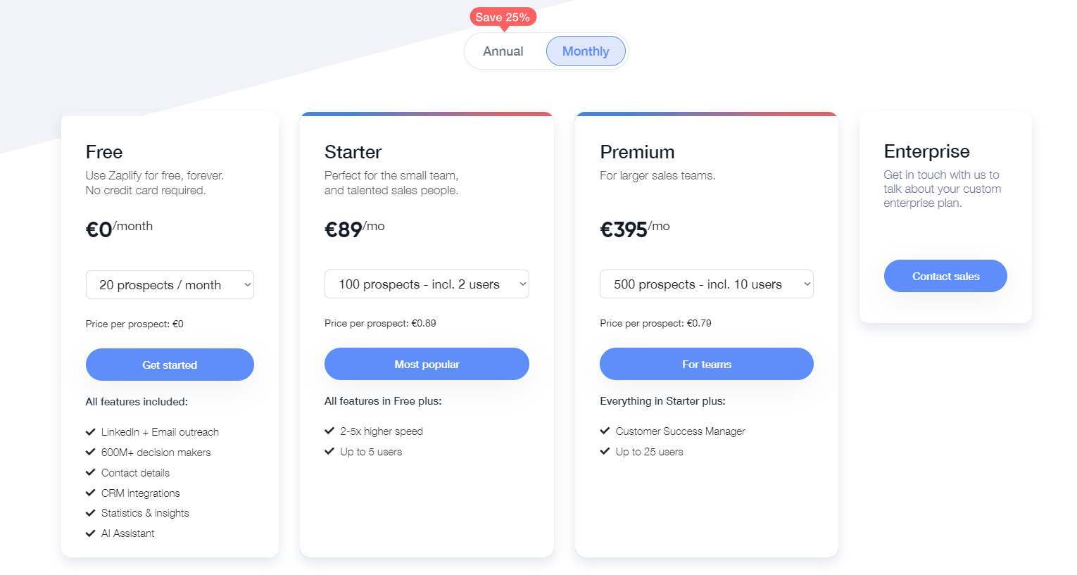 Zaplify pricing plans