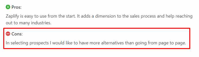 Zaplify review of a user saying it takes too much time to navigate through the platform