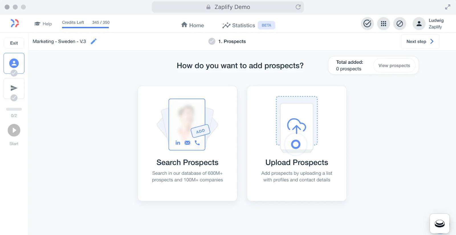 Zaplify add prospects