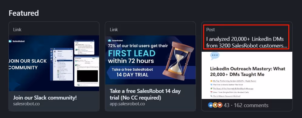 example 1 of a linkedin portfolio
