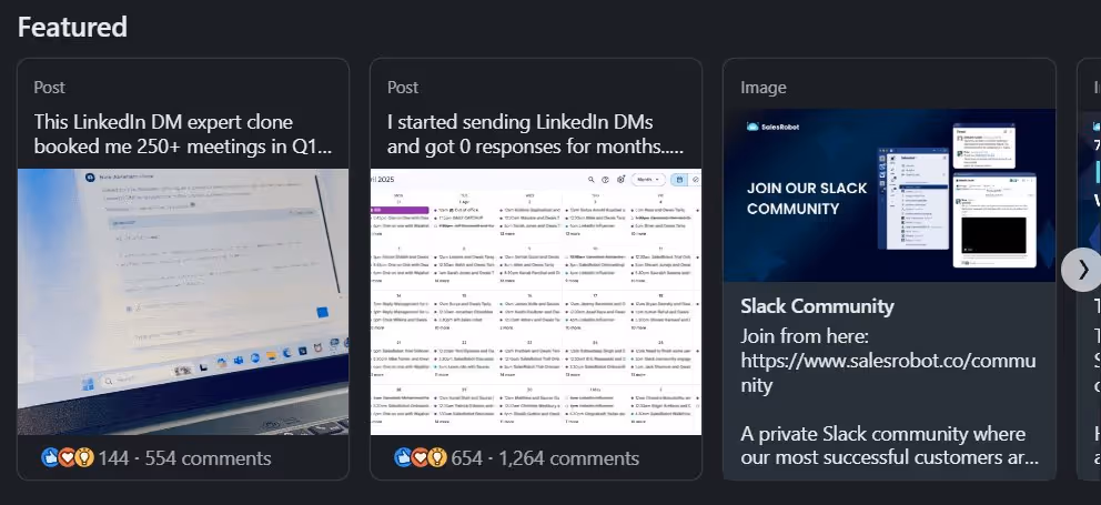 linkedin portfolio featured section