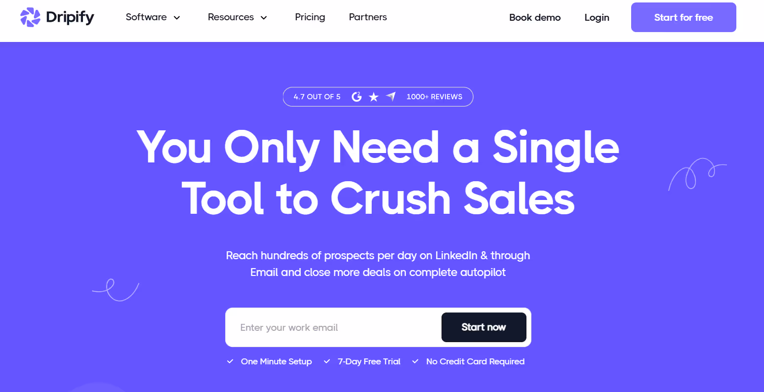 Dripify's website homepage