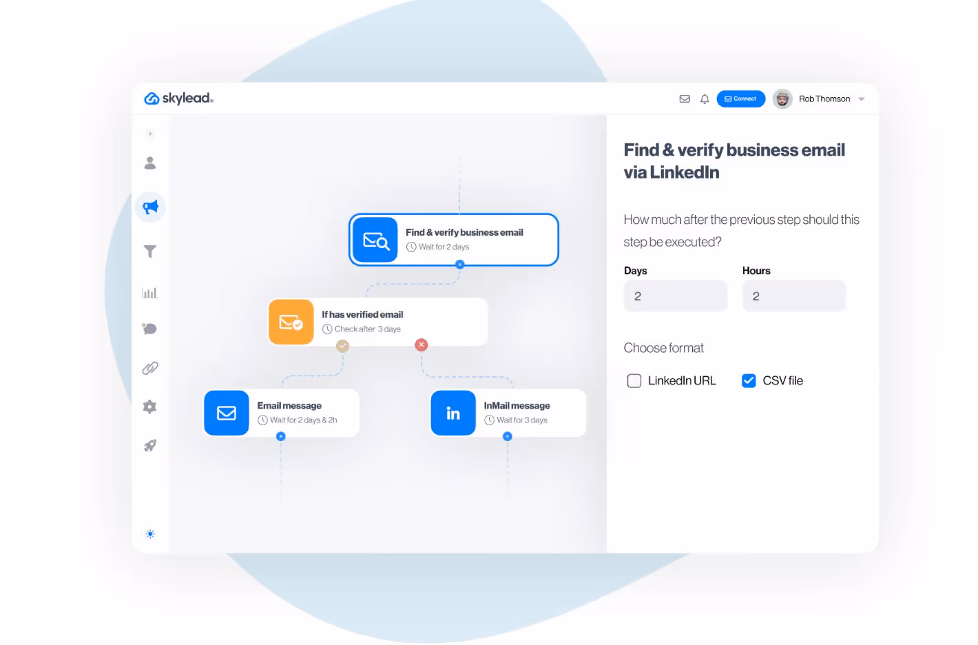 Email verification using Skylead