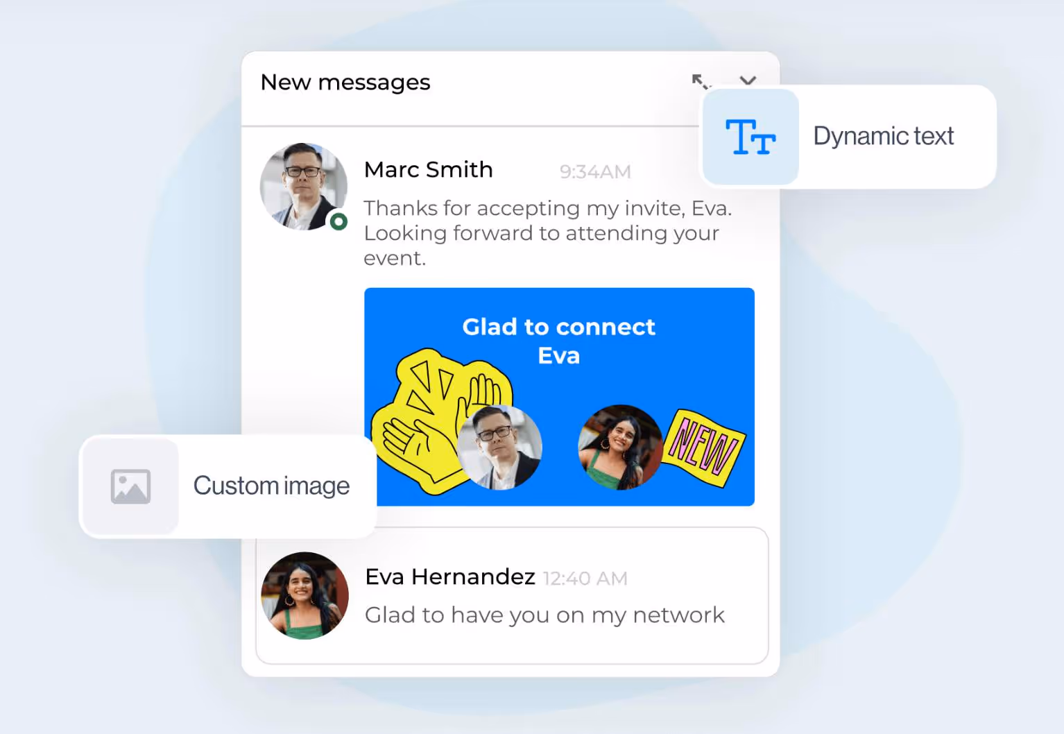 Image and gif personalization using Skylead