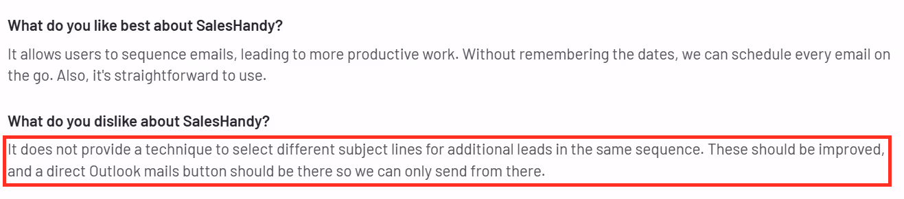 Customer review of Saleshandy