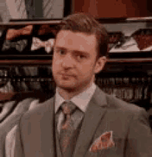 GIF of a Justin Timblelake staring 