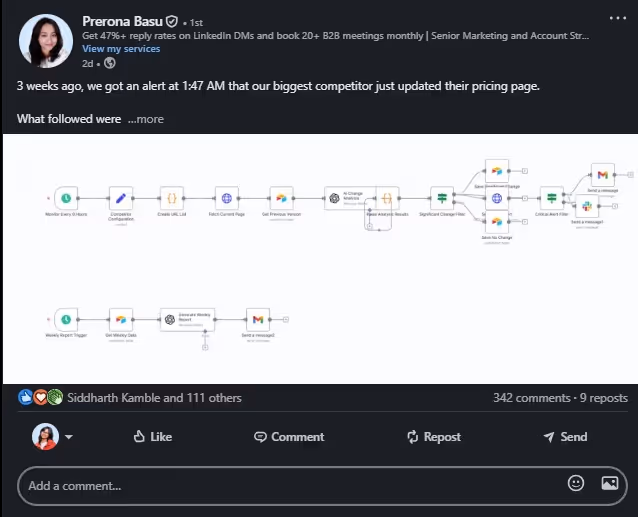 A detailed workflow automation diagram.