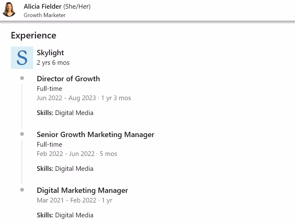 Showcasing Skills in Work Experience on LinkedIn