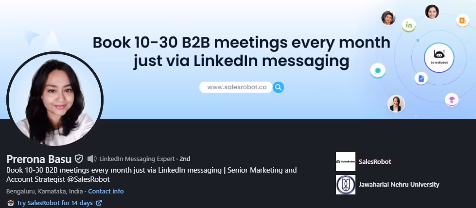 Strong LinkedIn profile