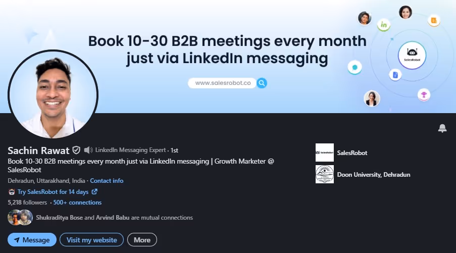 Well crafted LinkedIn profile