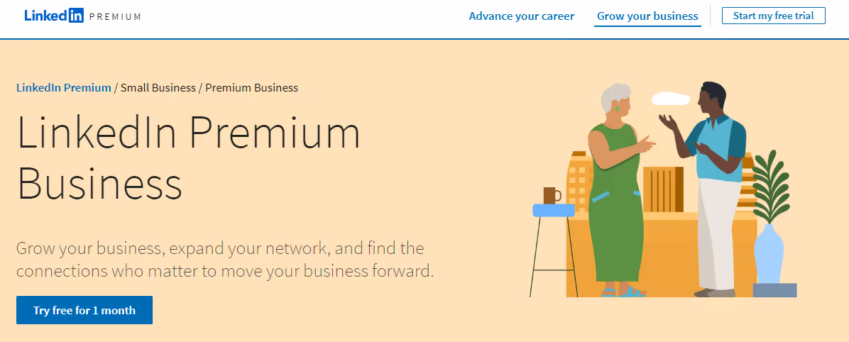 LinkedIn premium page