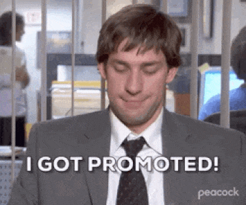 Jim Halpert from Office getting a promotion