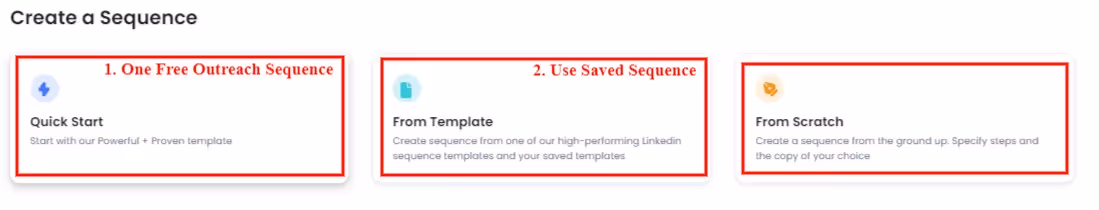 the 3 ways you can create a sequence in Salesrobot. 