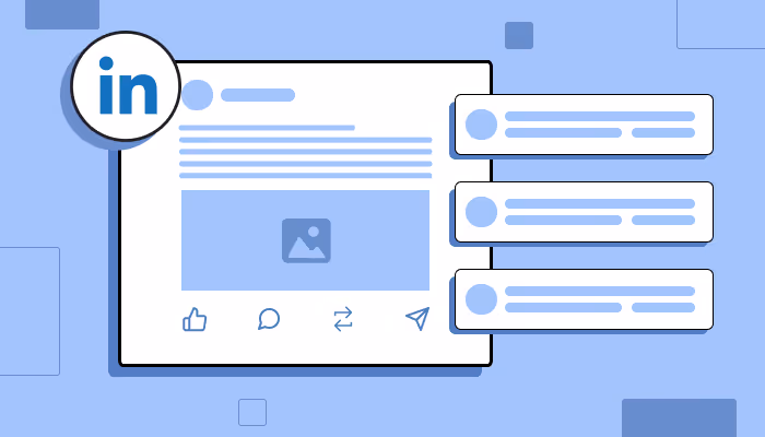 Stock photo of a LinkedIn post