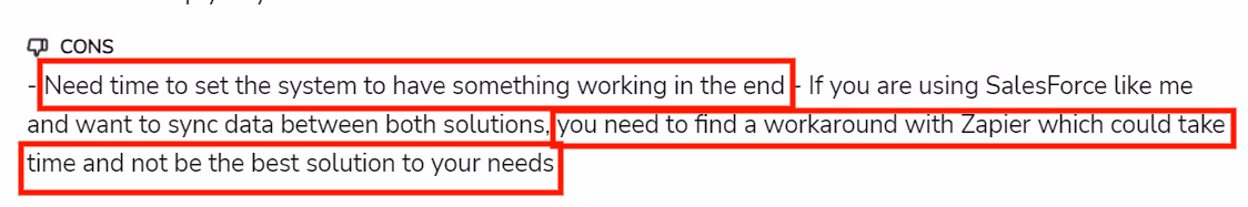 A negative review of La Growth Machine saying it's time consuming.