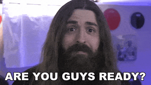 man saying 'are you guys ready?'