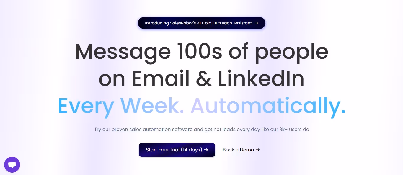 SalesRobot homepage