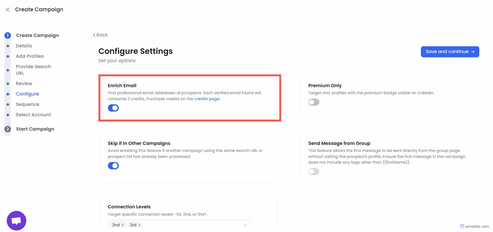 "Enrich Email" feature in SalesRobot