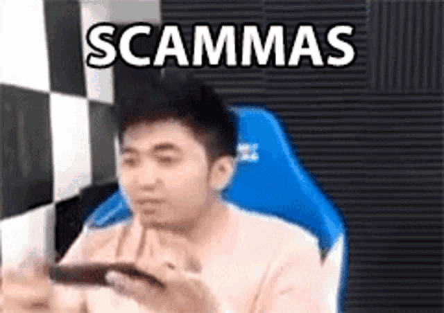person saying scammas