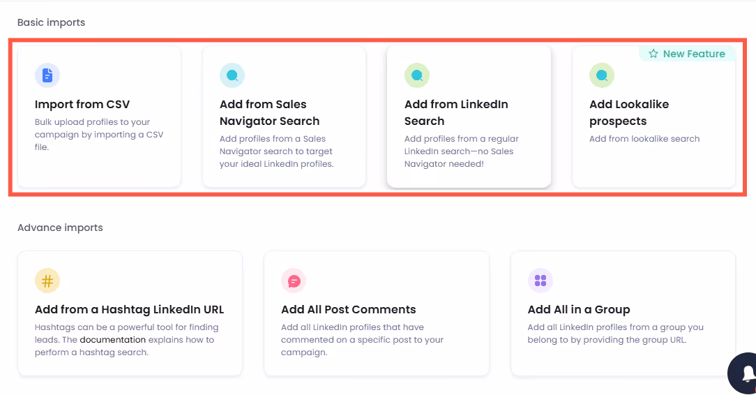SalesRobot prospect pull options