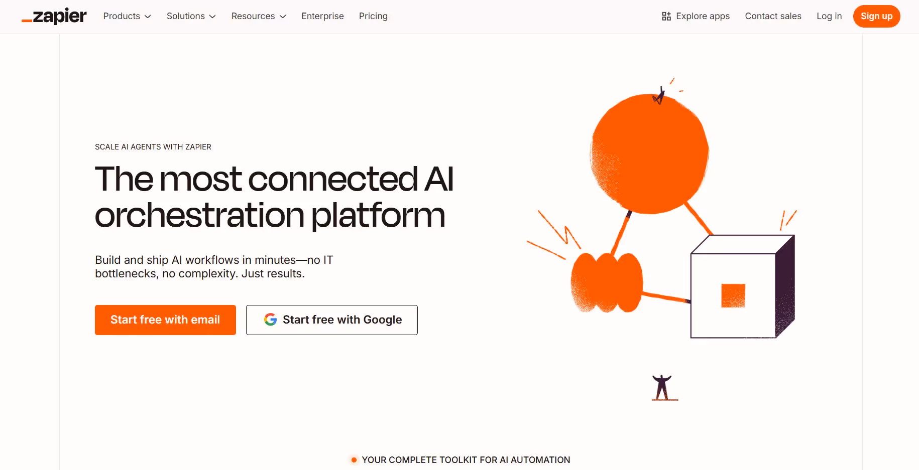 Zapier homepage