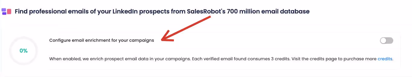 SalesRobot email enrichment