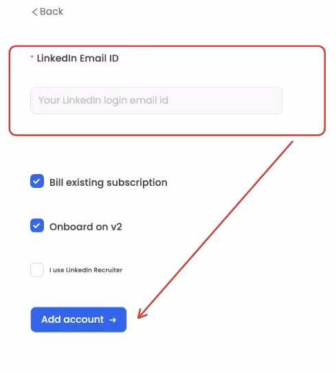 Add LinkedIn account