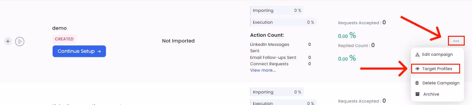 salesrobot campaign settings