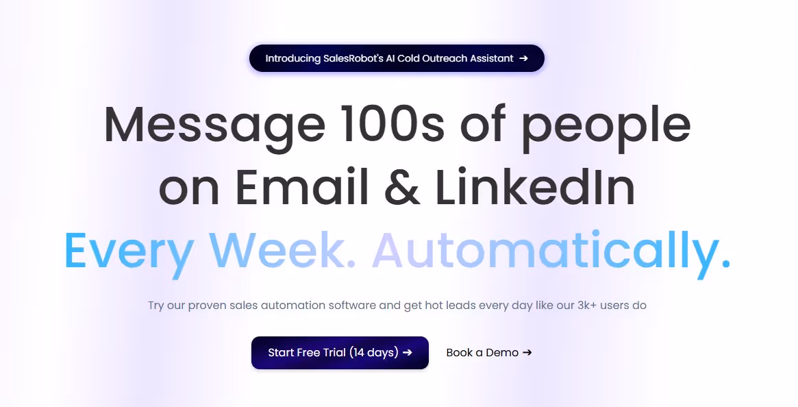 SalesRobot homepage