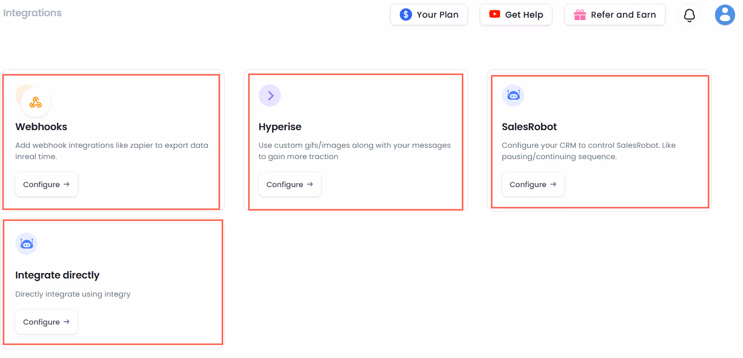 SalesRobot integrations.