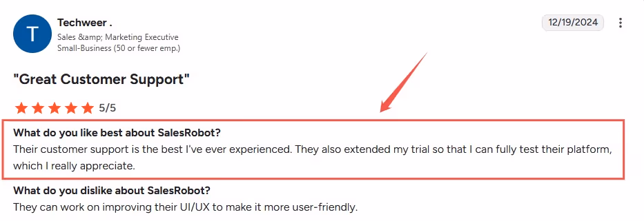 SalesRobot G2 review