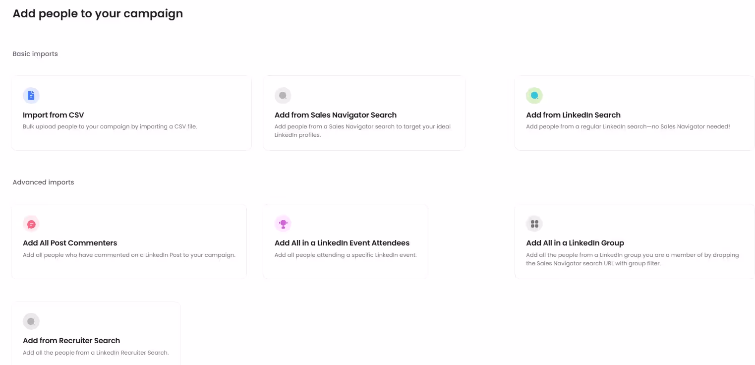 Prospect pull options in SalesRobot