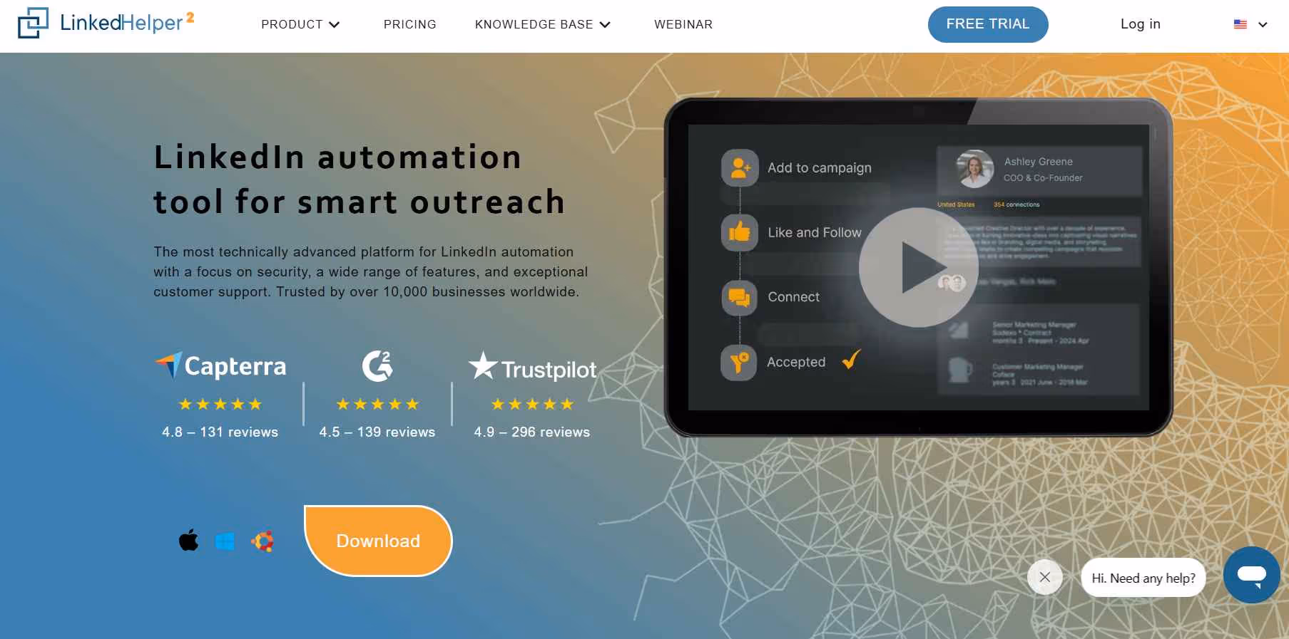 LinkedHelper homepage