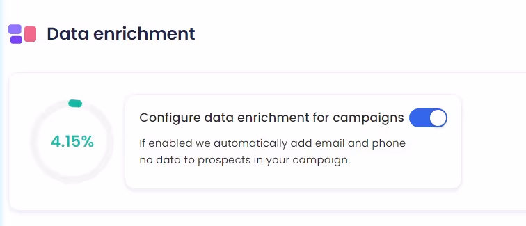 SalesRobot email data enrichment option