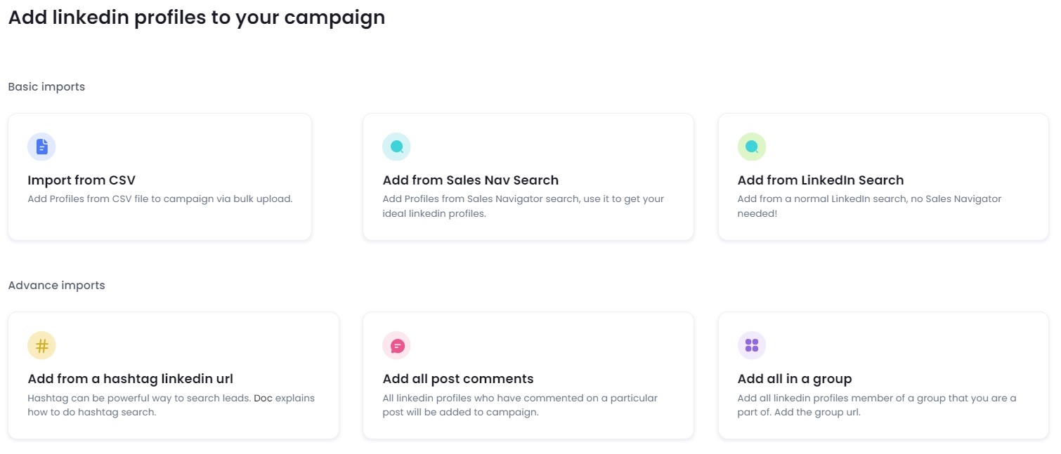 SalesRobot prospect pull options