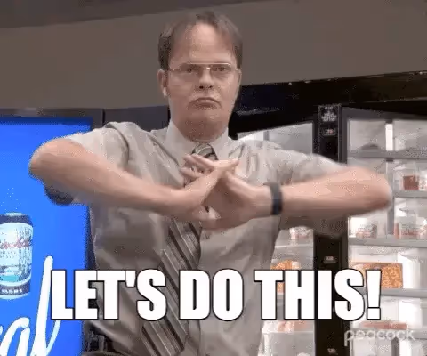 dwight gesturing Lets do this