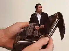 John Travolta with an empty wallet.