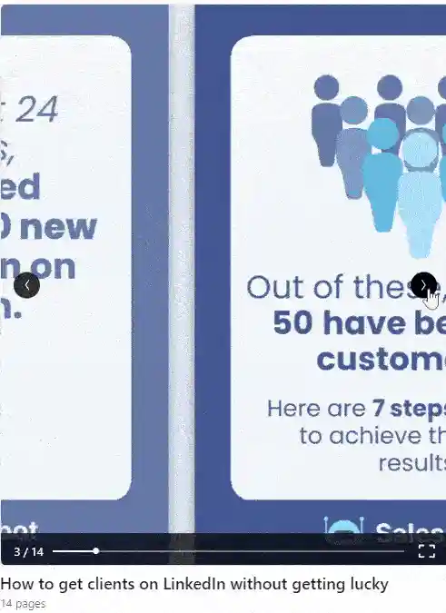 LinkedIn carousel