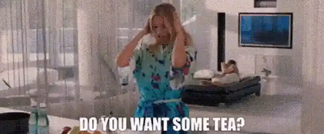 Woman asking her partner "Do you want some tea?"