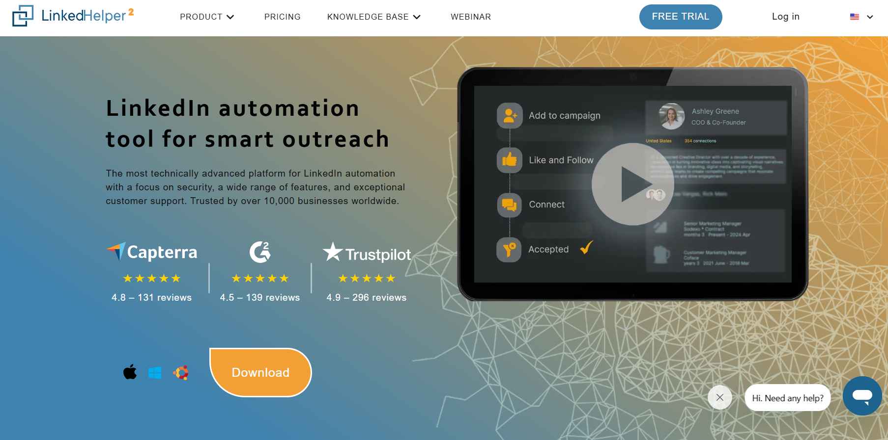 LinkedHelper homepage