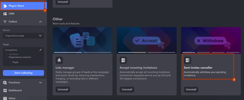 Sent invites canceller plugin.
